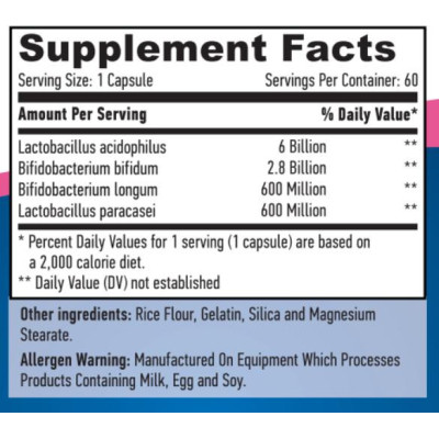 Haya Labs 10 Billion Acidophilus & Bifidus Probiotic Complex