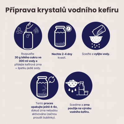 BrainMax Pure Vodní kefír, zrna, BIO, 5 g