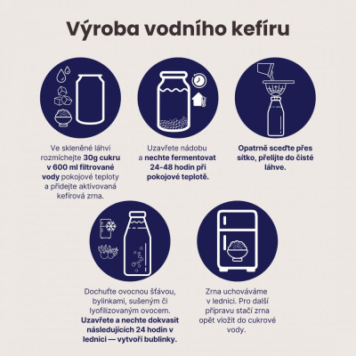 BrainMax Pure Vodní kefír, zrna, BIO, 5 g