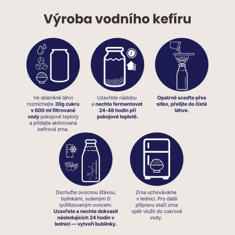 BrainMax Pure Vodní kefír, zrna, BIO, 5 g