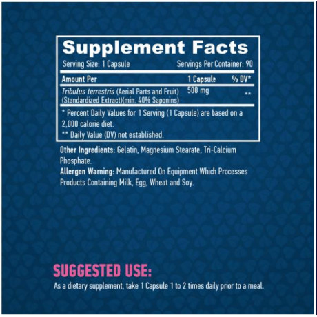 Haya Labs Tribulus Terrestris 500mg