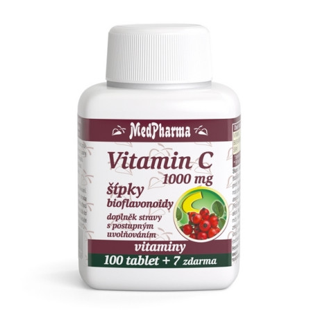 MedPharma Vitamin C 1000 mg s šípky, prodloužený účinek