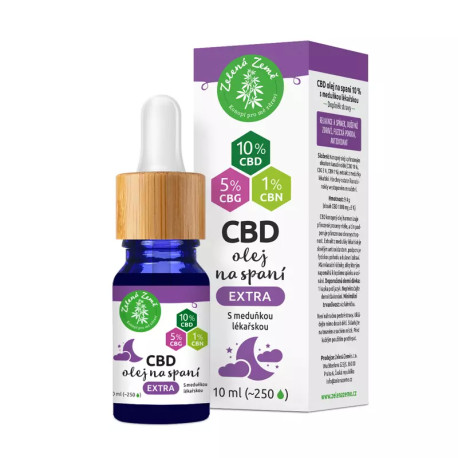 Zelená Země CBD kapky na spaní EXTRA, 10 ml