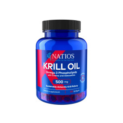 NATIOS Krill Oil, Olej z antarktického krilu s astaxantinem, 500 mg, 60 softgel kapslí