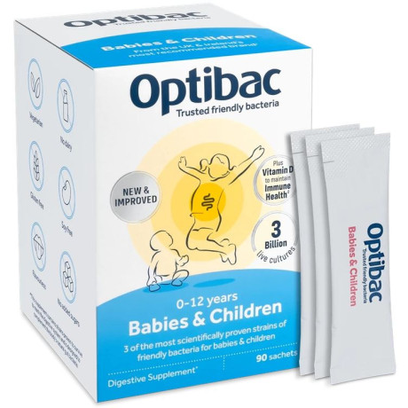 Optibac Babies & Children (Probiotika pro miminka a děti) 90 x 1,5 g sáček