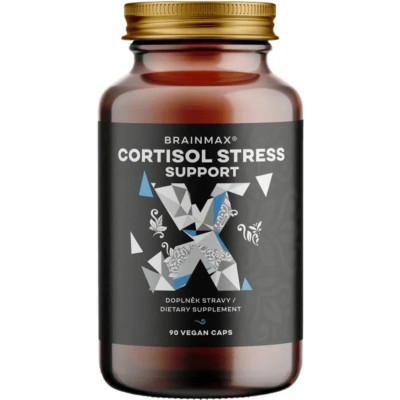 BrainMax Cortisol Stress Support, komplex pro zvládání stresu, 60 rostlinných kapslí