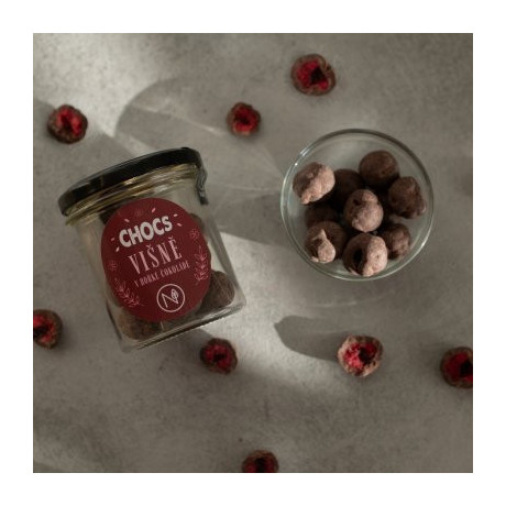 Natu CHOCS Višně v 60% hořké čokoládě 100g