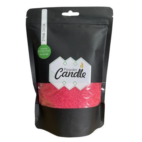 Barevná sypaná svíčka PowderCandle 100 hodin – červený vosk, Pegrastore.cz