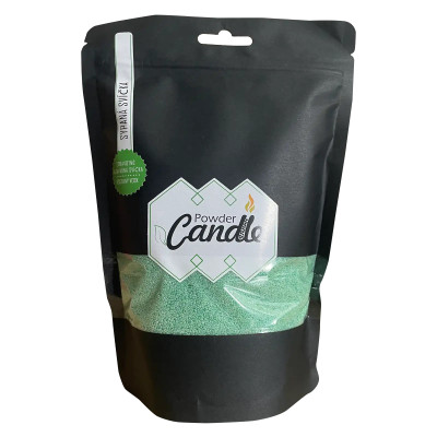 Barevná sypaná svíčka PowderCandle 50 hodin – zelený vosk