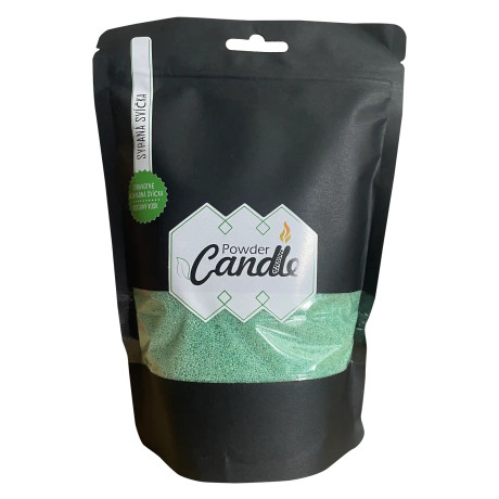 Barevná sypaná svíčka PowderCandle 50 hodin – zelený vosk