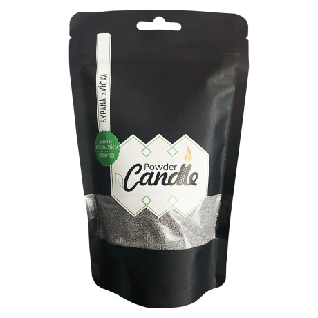 Barevná sypaná svíčka PowderCandle 100 hodin – šedý vosk