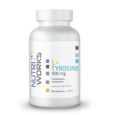 L-Tyrosin 500 mg | NutriWorks | 90 kapslí pro energii | PegraStore