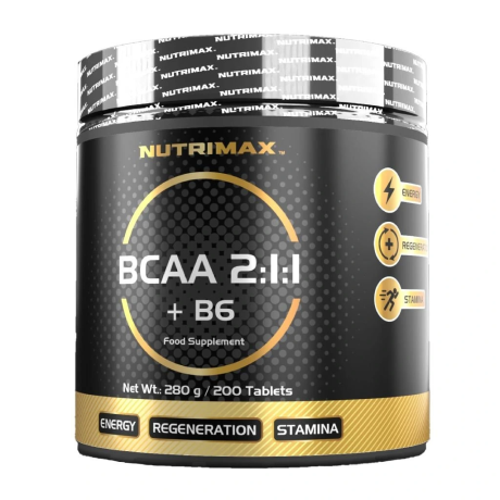 BCAA 2:1:1 + B6 200 tablet | NutriMax | Pro růst svalů