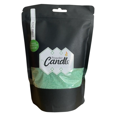 Barevná sypaná svíčka PowderCandle 100 hodin – zelený vosk | PegraStore