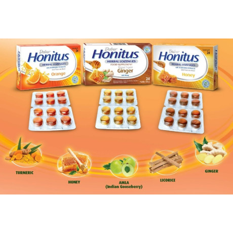 Dabur Honitus bylinné pastilky se zázvorem 60 g,PegraStore.cz