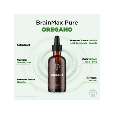 BrainMax Pure Oregano tinktura | Přírodní podpora zdraví | PegraStore