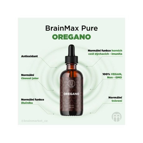 BrainMax Pure Oregano tinktura | Přírodní podpora zdraví | PegraStore