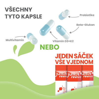 Junior Revive 20 sáčků natural | Multivitamín pro děti 4–12 let | PegraStore