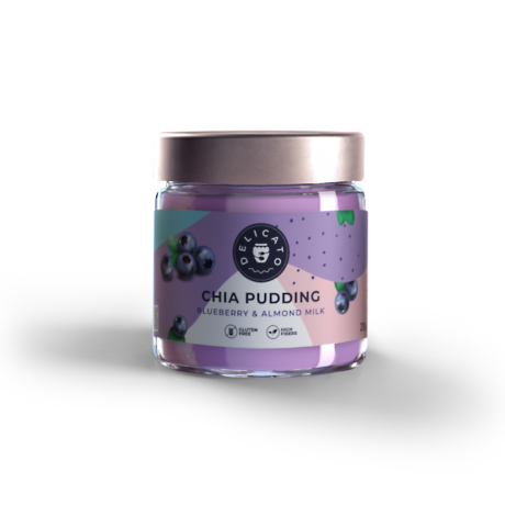 Chia pudink borůvkový, PegraStore.cz