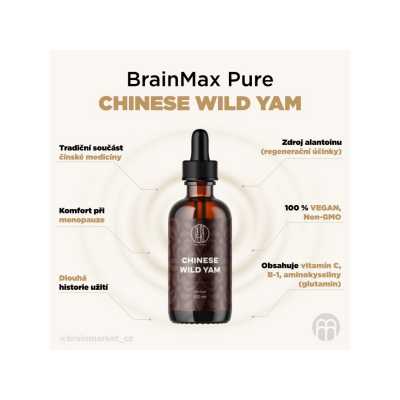 BrainMax Pure Chinese Wild Yam tinktura | Přírodní úleva při menopauze