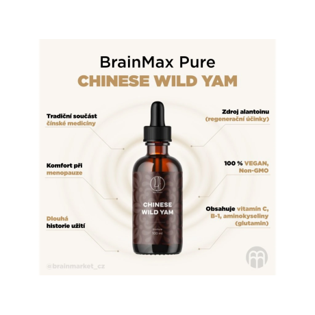 BrainMax Pure Chinese Wild Yam tinktura | Přírodní úleva při menopauze