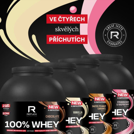 Reflex Nutrition 100% Whey Protein – vysoce kvalitní syrovátkový protein s BCAA
