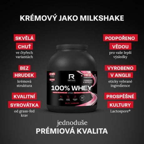 Reflex Nutrition 100% Whey Protein – vysoce kvalitní syrovátkový protein s BCAA