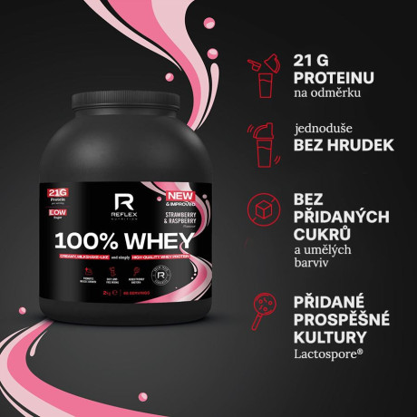 Reflex Nutrition 100% Whey Protein – vysoce kvalitní syrovátkový protein s BCAA