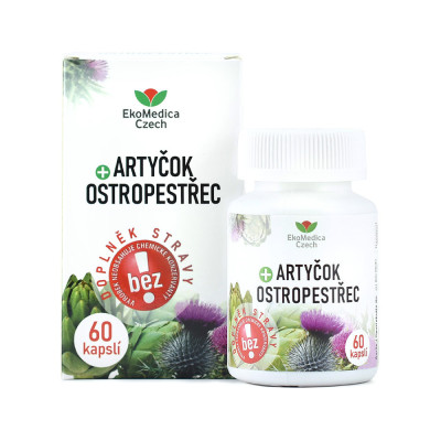 Ekomedica Artyčok + Ostropestřec 60 kapslí, PegraStore.cz