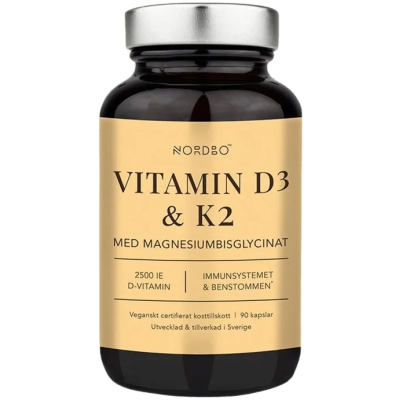 Nordbo Vitamin D3 & K2 & Magnesium 90 kapslí, PegraStore.cz