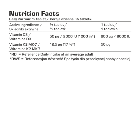 7 NUTRITION VITAMIN D3 + K2MK7 60 tab. PegraStore.cz