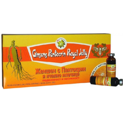 Korean Ginseng Products Ženšen s pantokrinem a mateří kašičkou Royal Jelly, ampule 10 x 10 ml, PegraStore.cz