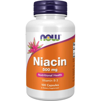 Now Foods Niacin Niacinamide 500 mg 100 kapslí, PegraStore.cz