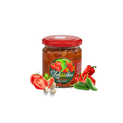 Zeličko Fermentovaná salsa Roja 350g | Rajče a červená paprika, PegraStore.cz
