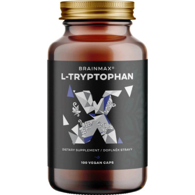 BrainMax L-Tryptophan 430 mg, 100 rostlinných kapslí, PegraStore.cz
