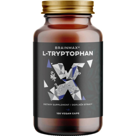 BrainMax L-Tryptophan 430 mg, 100 rostlinných kapslí, PegraStore.cz