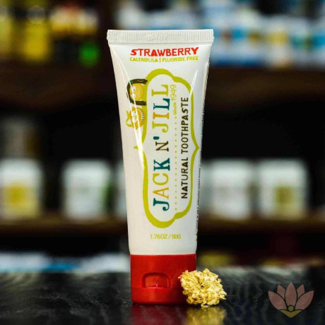Jack n' Jill Přírodní zubní pasta pro děti, jahoda, 50 g, PegraStore.cz