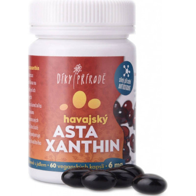 Díky přírodě Havajský Astaxanthin Vegan 6 mg 60 kapslí, PegraStore.cz