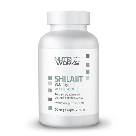NutriWorks Shilajit 300mg 60 kapslí, PegraStore.cz