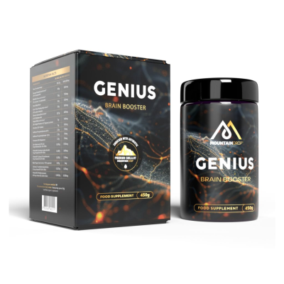 MOUNTAINDROP GENIUS Brain Booster 450 g – doplněk pro paměť a koncentraci, PegraStore.cz
