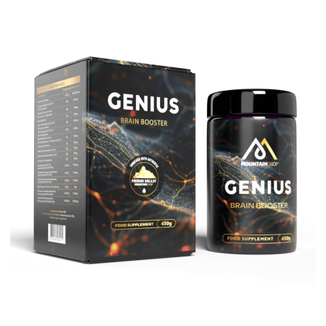 MOUNTAINDROP GENIUS Brain Booster 450 g – doplněk pro paměť a koncentraci, PegraStore.cz