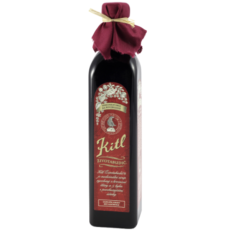 Kitl Životabudič 250 ml – přírodní sirup na povzbuzení s kofeinem a bylinami