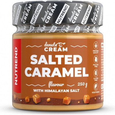 NUTREND Denuts Cream Slaný karamel – arašídový krém 250 g, Pegrastore.cz