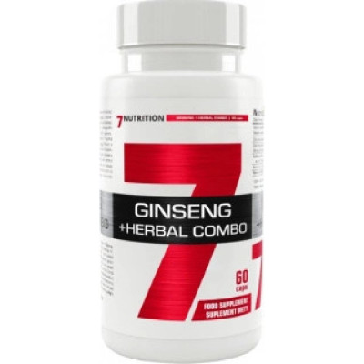 7NUTRITION Ginseng + Herbal Combo 60 caps ženšen korejský a sibiřský ashwaganda, PegraStore,cz