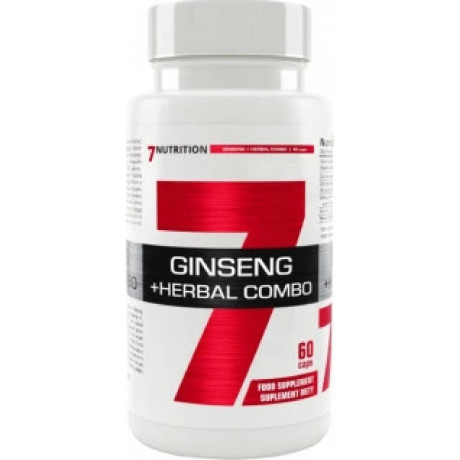 7NUTRITION Ginseng + Herbal Combo 60 caps ženšen korejský a sibiřský ashwaganda, PegraStore,cz