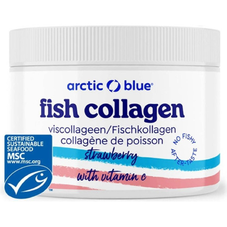 Arctic Blue Fish Collagen + Vitamin C 150g jahoda (Seagarden Norway), pegrastore.cz