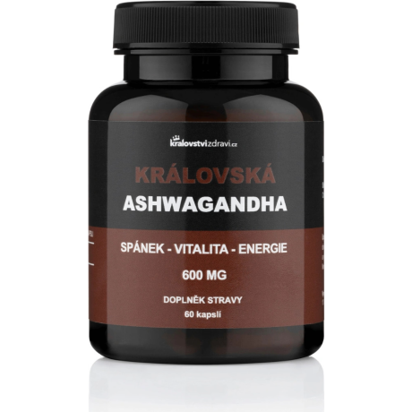 Královská Ashwagandha 600 mg extrakt z Ašvagandy s 5 % withanolidů 60 kapslí , Pegrastore.cz