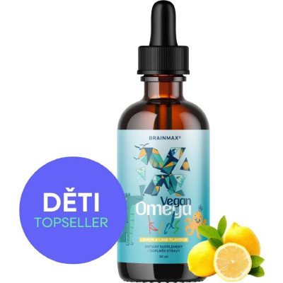 BrainMax KIDS Vegan Omega, omega-3 pro děti, 90 ml, Pegrastore.cz