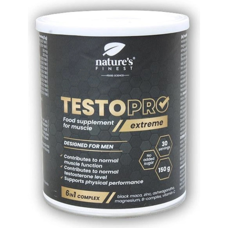 Nature’s Finest TestoPro Extreme, Podpora testosteronu, 150 g, Pegrastore.cz