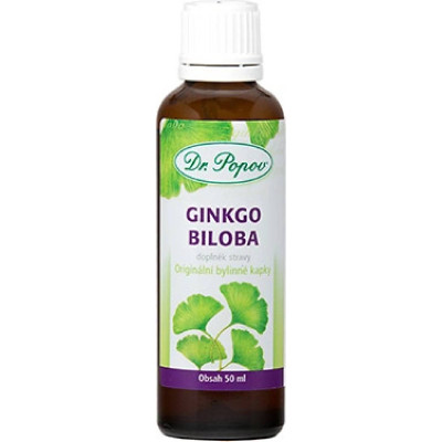 Dr. Popov Ginkgo biloba, originální bylinné kapky, 50 ml, pegrastore.cz
